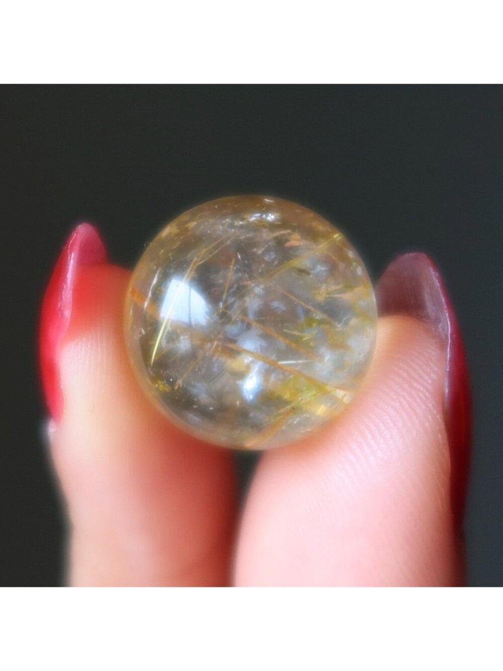 Rutilated Quartz Sphere Gold Quality Clear Crystal Ball